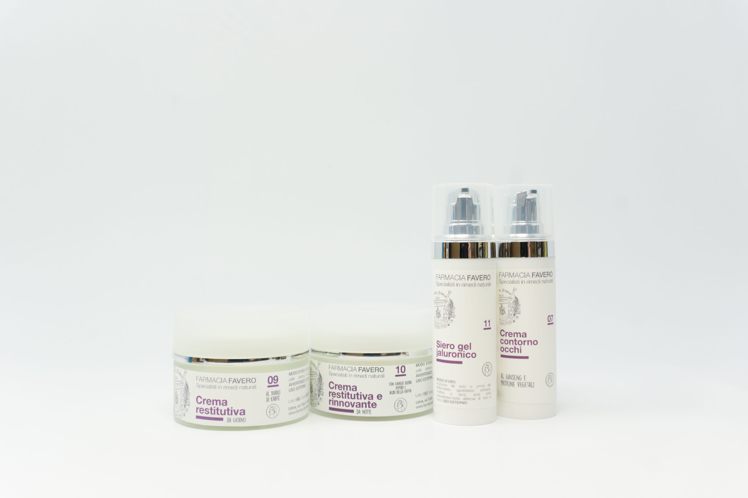 BOX VISO: CREMA RESTITUTIVA DA GIORNO & CREMA RESTITUTIVA DA NOTTE & CONTORNO OCCHI & SIERO GEL IALURONICO